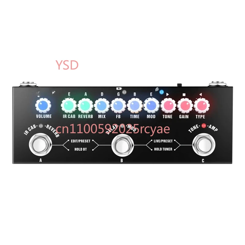 Audio Music Effect - Multifunctionele elektrische gitaar effectpedaal met draadloze