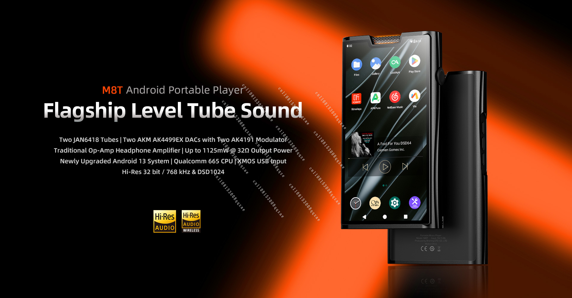 Mp3 Audio Music Youtube - M8T Flagship Tube Android Draagbare HIFI