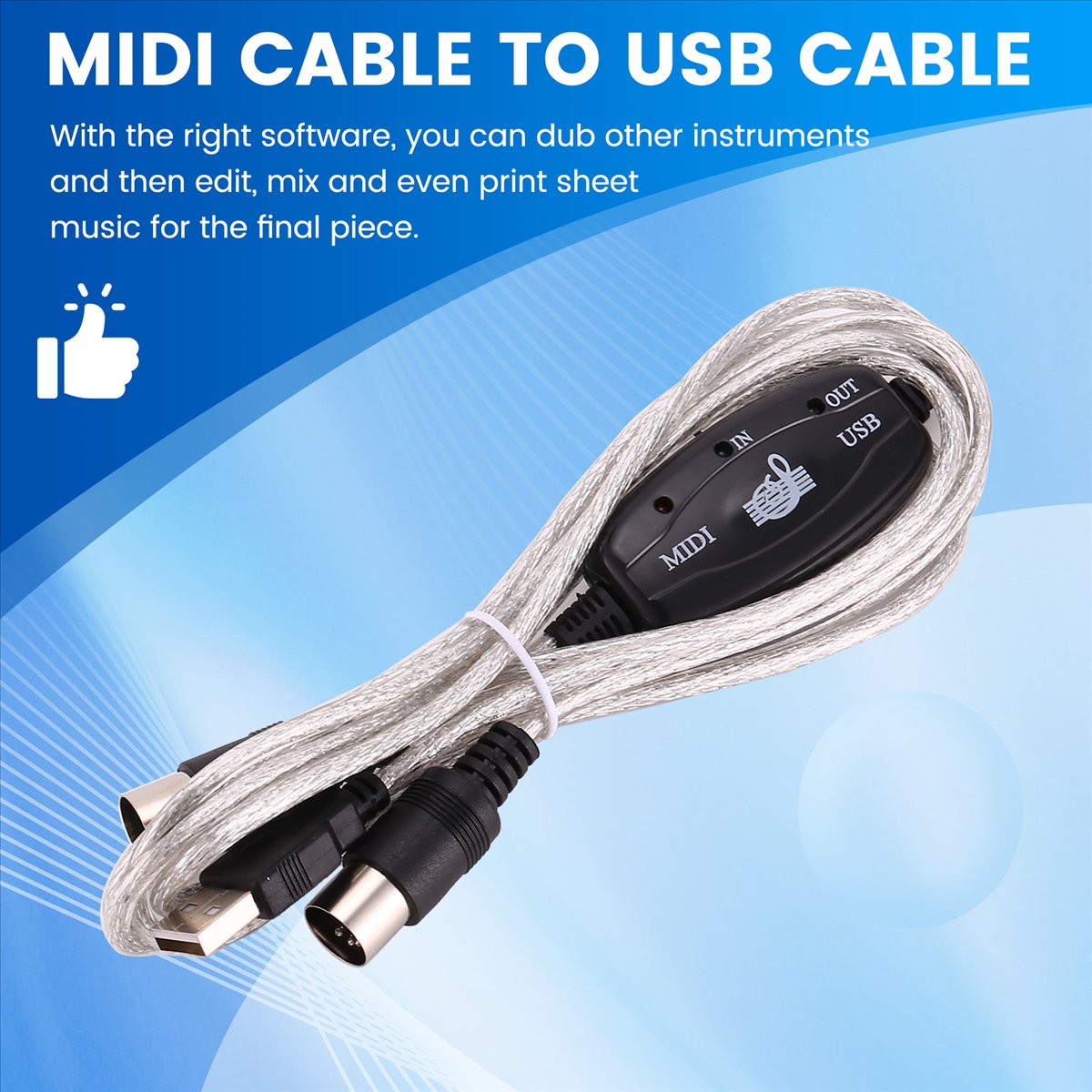 AA80 USB naar MIDI 5-pins kabe - Audio Music Edit recensie en prijs