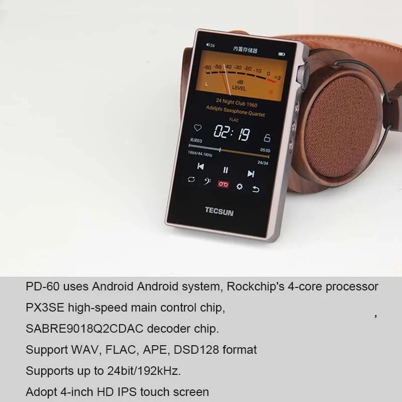 Tecsun PD-60 4 inch IPS touchs - Audio Music Equalizer recensie en prijs